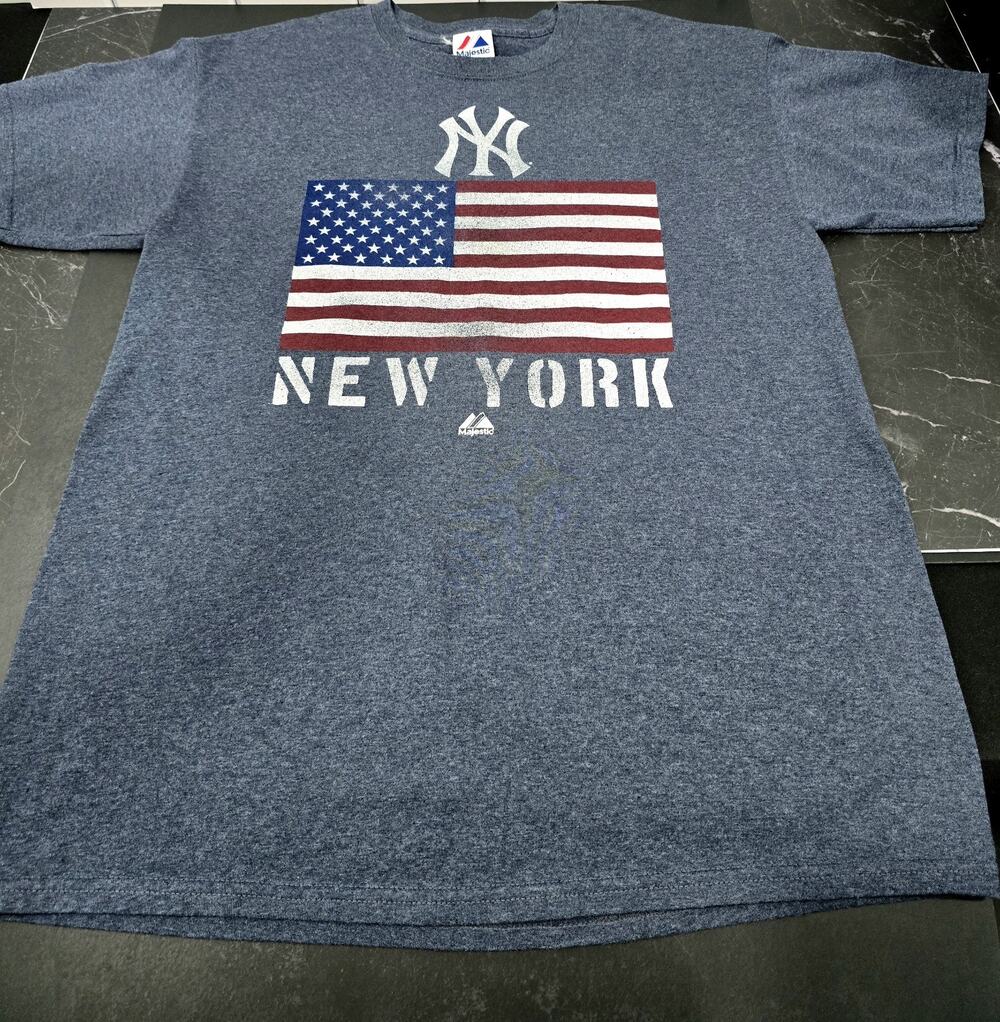 VTG Majestic New York Yankees #13 Rodriguez American Flag USA - Adult Large